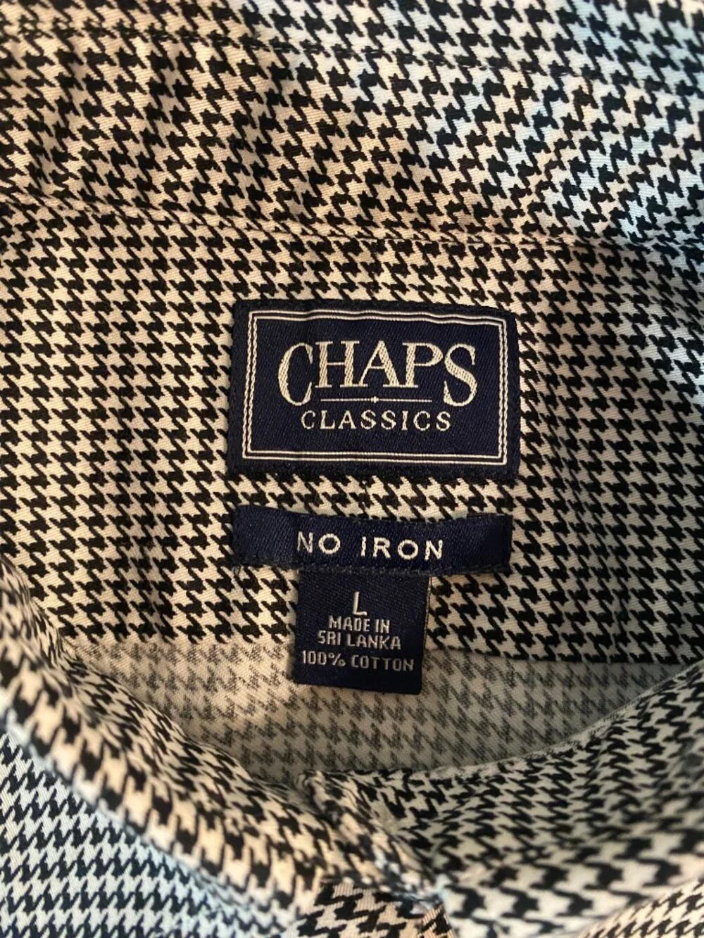 Chaps Classic 100% Cotton, No Iron Shirt, Women's Size L - C000117